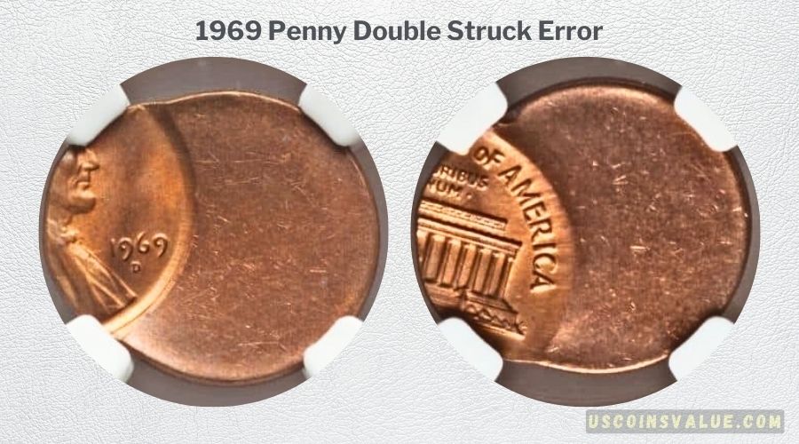 1969 Penny Double Struck Error