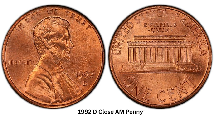 1992 D Close AM Penny