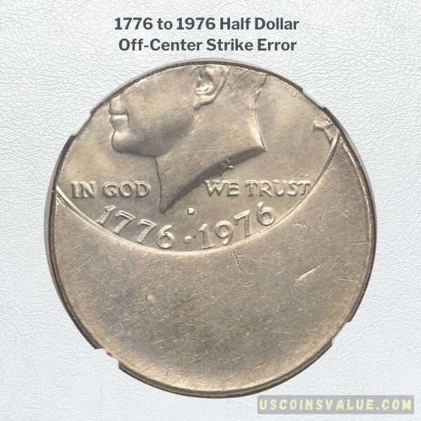 1776 to 1976 Half Dollar Off-Center Strike Error