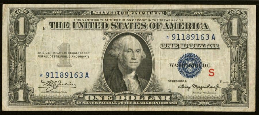 1935-A Experiment S Star Note Dollar Bill