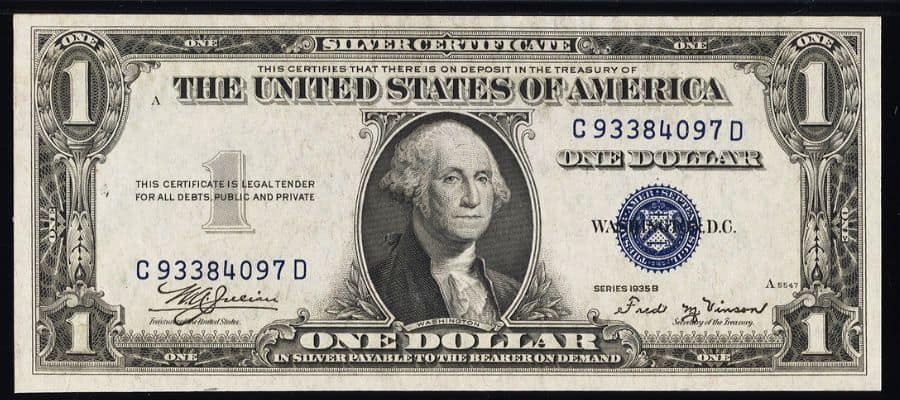 1935-B Dollar Bill