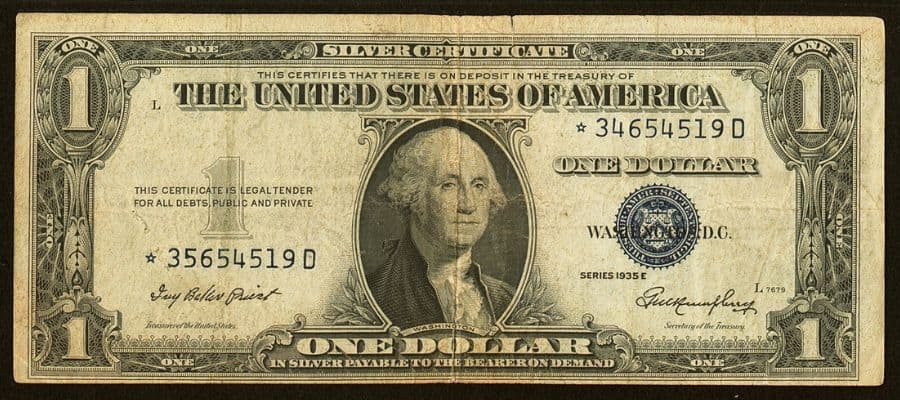 1935-E Dollar Bill