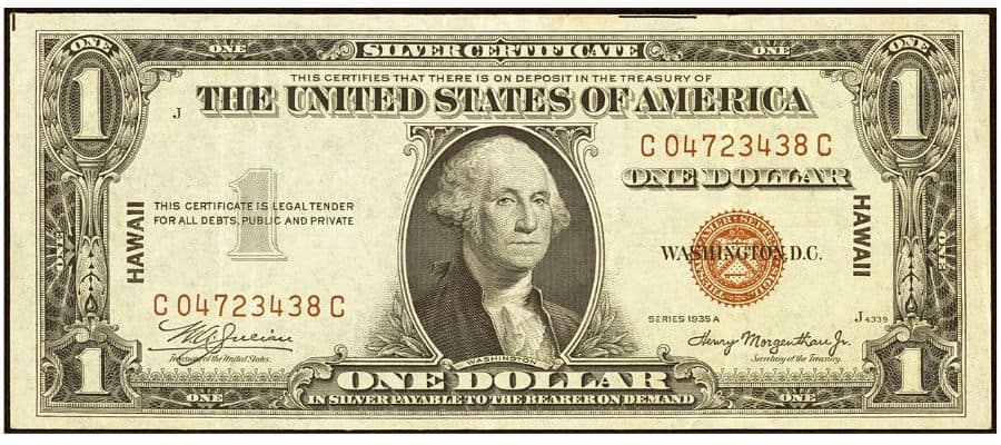1935A Hawaii Dollar Bill
