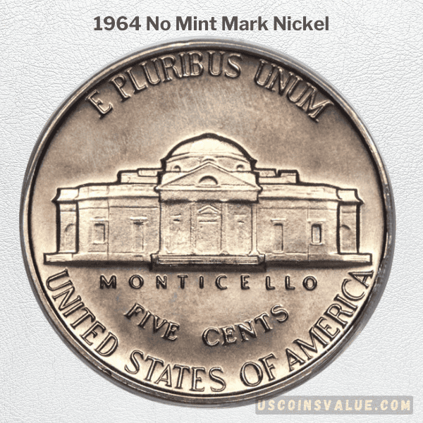 1964 No Mint Mark Nickel