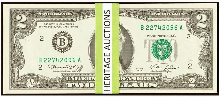 1976 $2 Bill with Green Seal