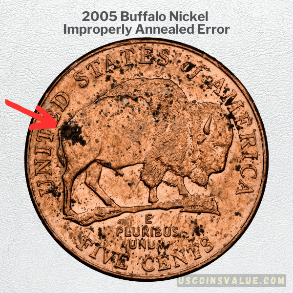 2005 Buffalo Nickel Improperly Annealed Error
