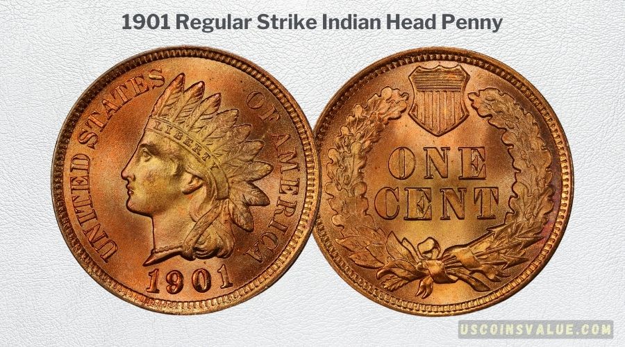 1901 Regular Strike Indian Head Penny