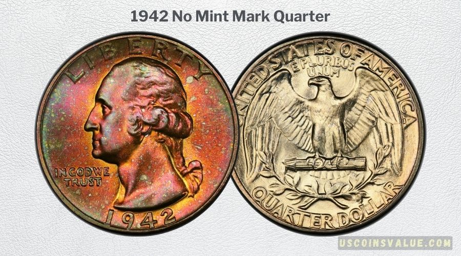 1942 No Mint Mark Quarter