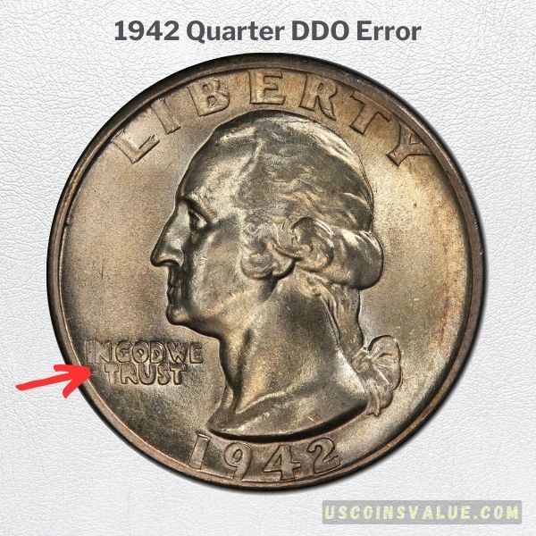 1942 Quarter DDO Error