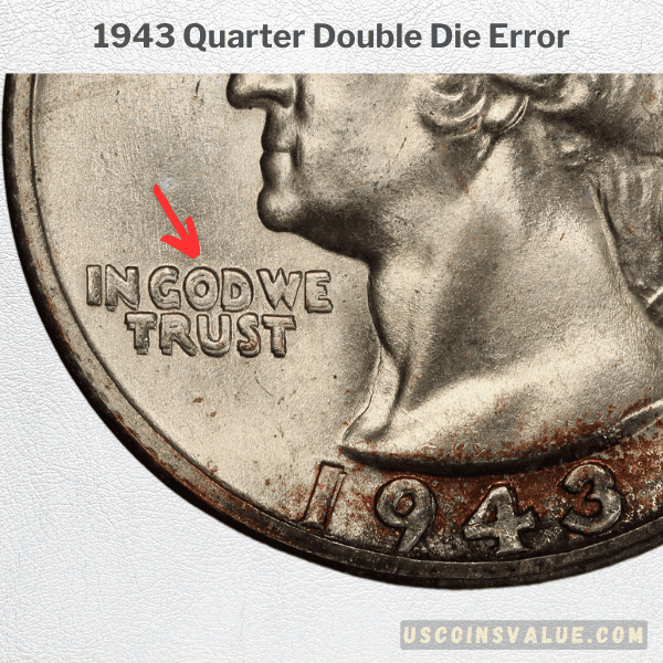 1943 Quarter Double Die Error