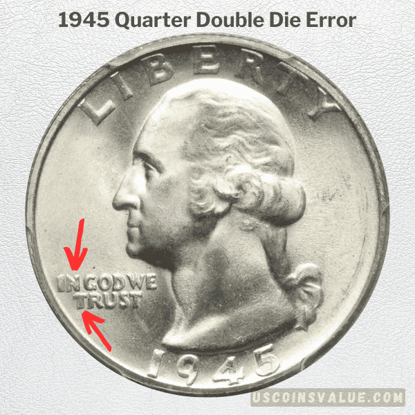 1945 Quarter Double Die Error