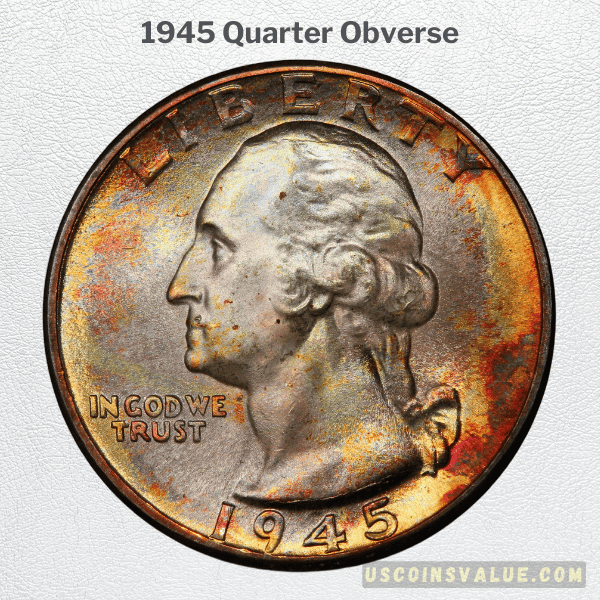 1945 Quarter Obverse