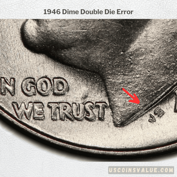 1946 Dime Double Die Error