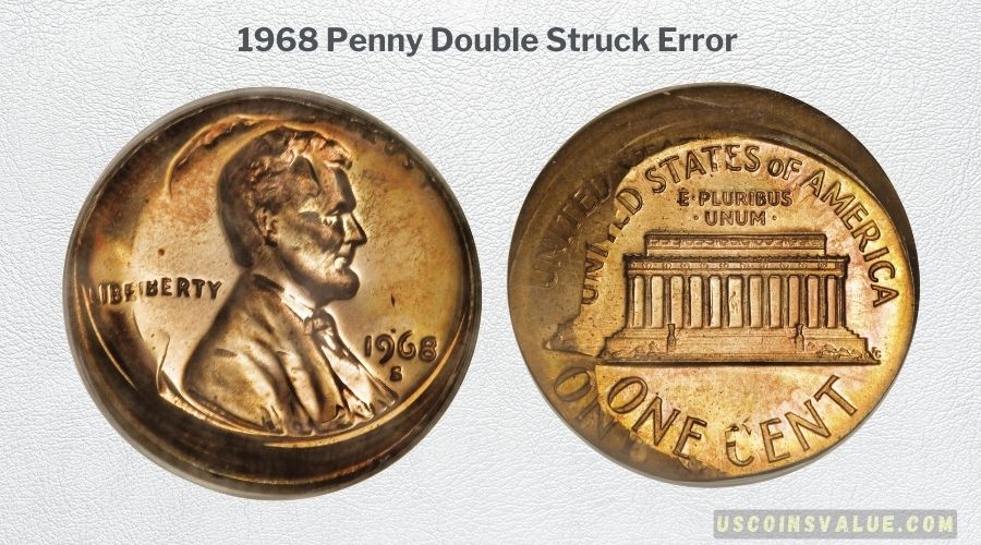 1968 Penny Double Struck Error