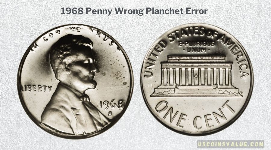 1968 Penny Wrong Planchet Error