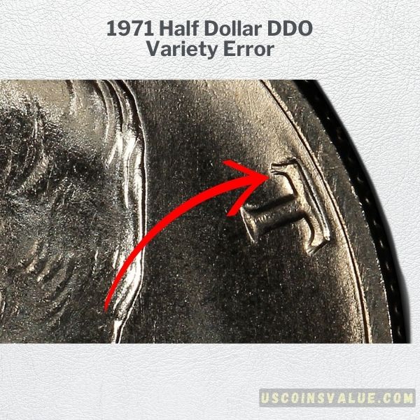 1971 Half Dollar DDO Variety Error