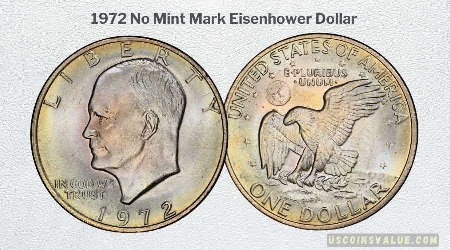 1972 No Mint Mark Eisenhower Dollar