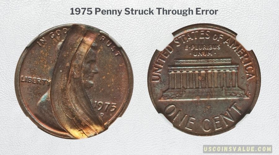 1975 Penny Struck Through Error