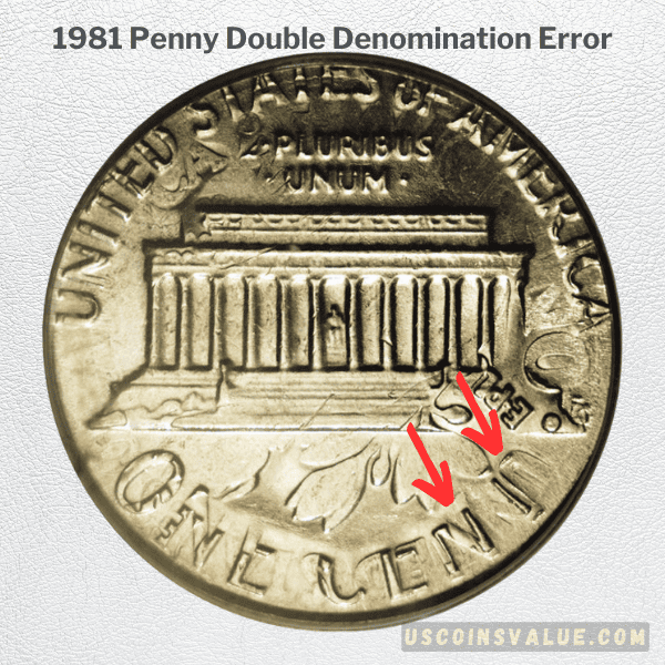 1981 Penny Double Denomination Error
