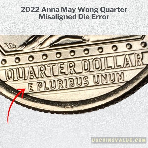 2022 Anna May Wong Quarter Misaligned Die Error