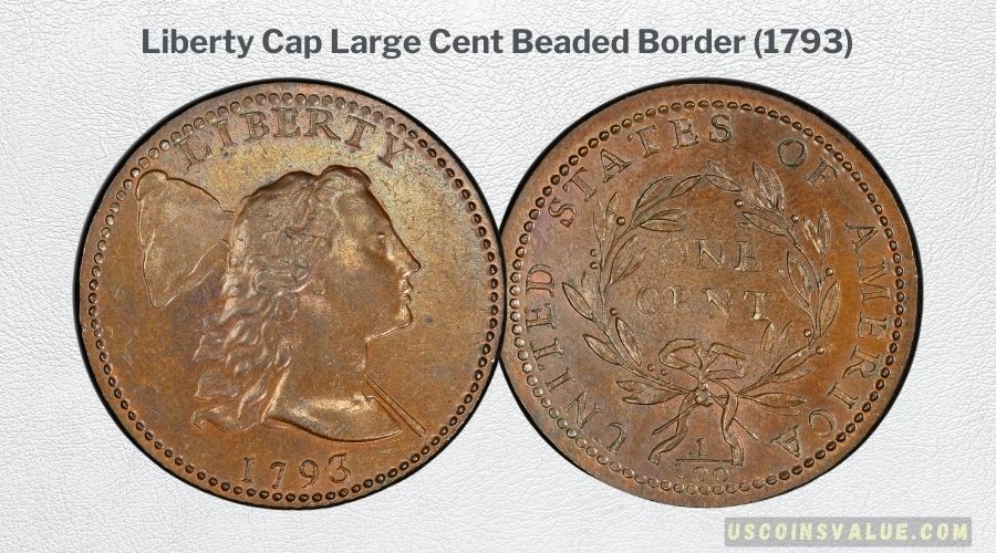 Liberty Cap Large Cent Beaded Border (1793)