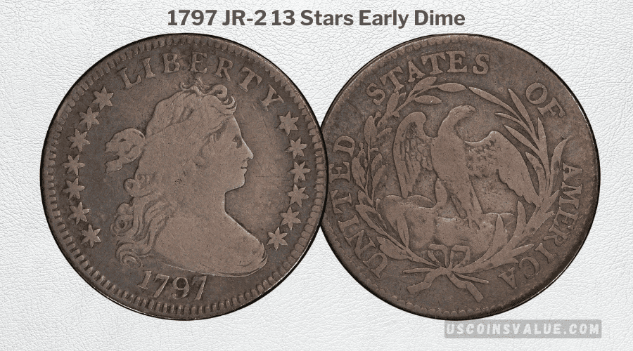 1797 JR-2 13 Stars Early Dime