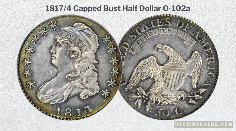1817/4 Capped Bust Half Dollar O-102a