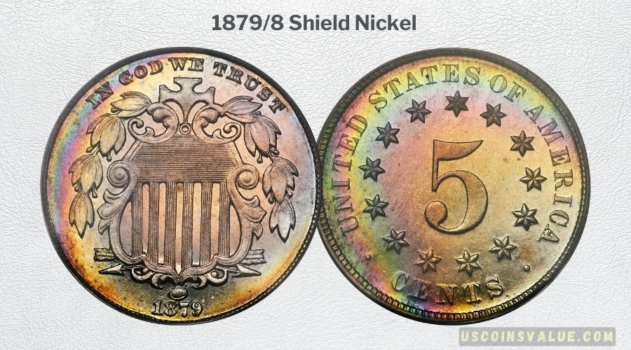 1879/8 Shield Nickel