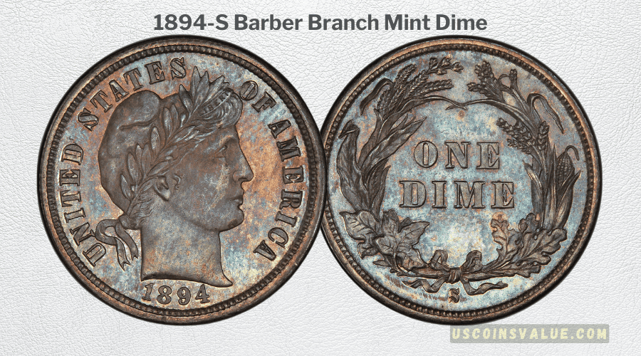 1894-S Barber Branch Mint Dime