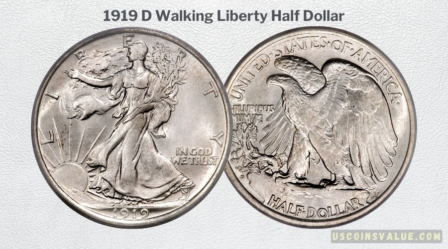 1919 D Walking Liberty Half Dollar