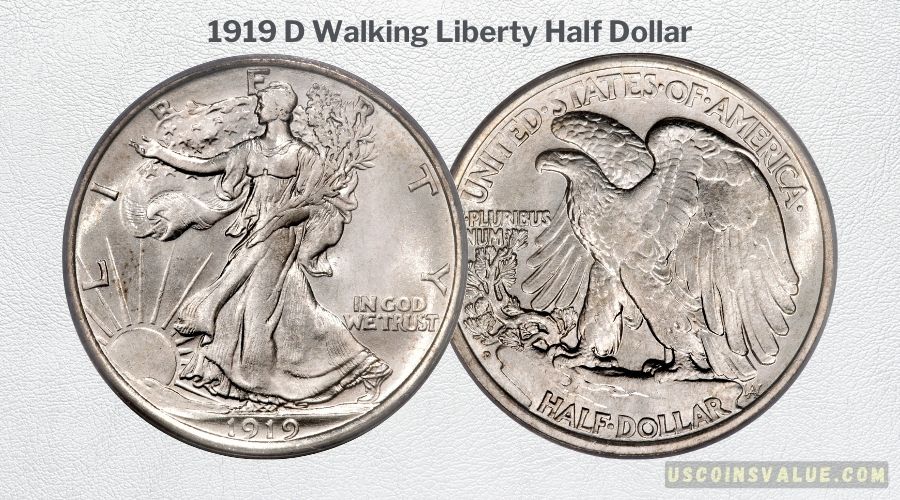 1919 D Walking Liberty Half Dollar