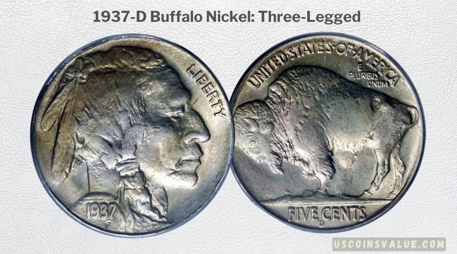 1937-D Buffalo Nickel: Three-Legged