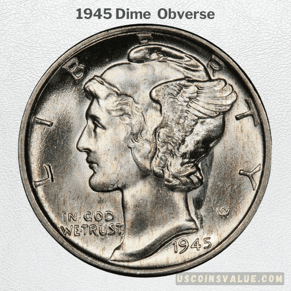 1945 Dime Obverse