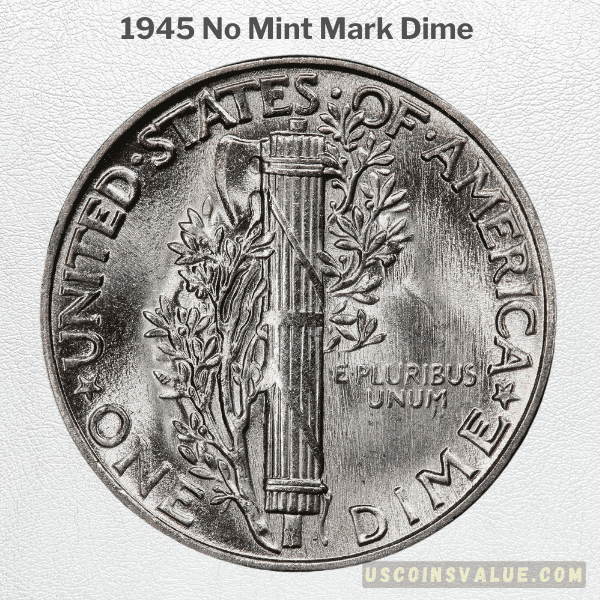 1945 No Mint Mark Dime 