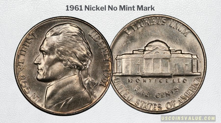 1961 Nickel No Mint Mark