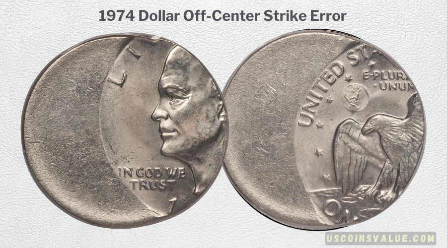 1974 Dollar Off-Center Strike Error