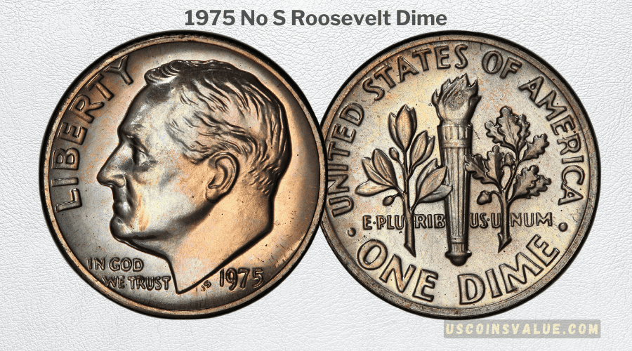 1975 No S Roosevelt Dime