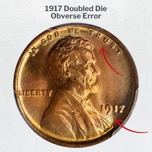 1917 Doubled Die Obverse Error