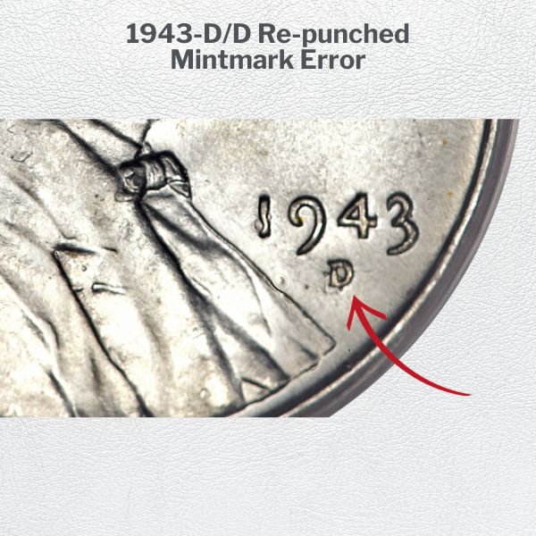 1943-DD Re-punched Mintmark Error