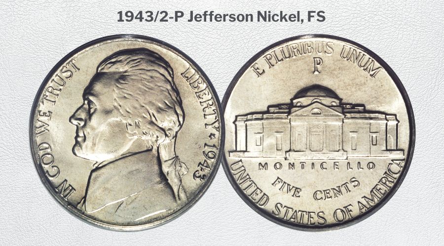 1943/2-P Jefferson Nickel, FS