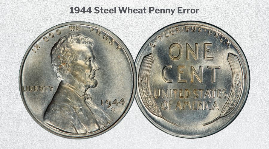 1944 Steel Wheat Penny Error