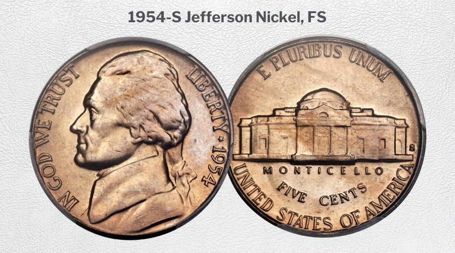 1954-S Jefferson Nickel, FS