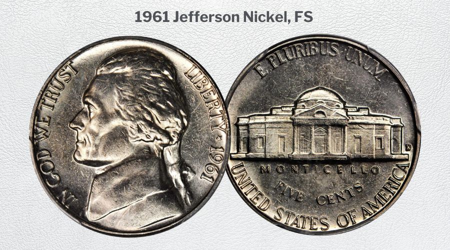 1961 Jefferson Nickel, FS