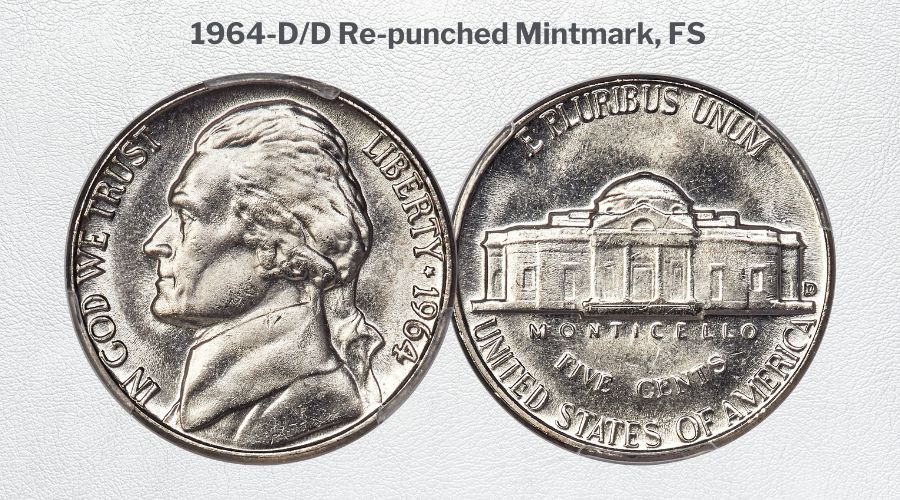 1964-D/D Re-punched Mintmark, FS