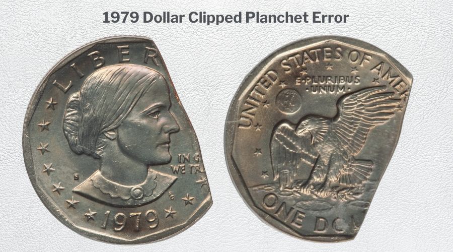 1979 Dollar Clipped Planchet Error