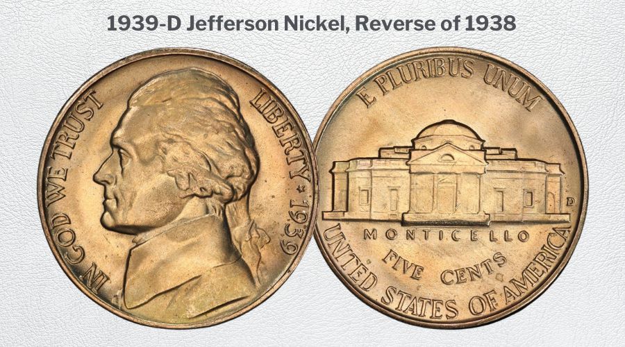 1939-D Jefferson Nickel, Reverse of 1938