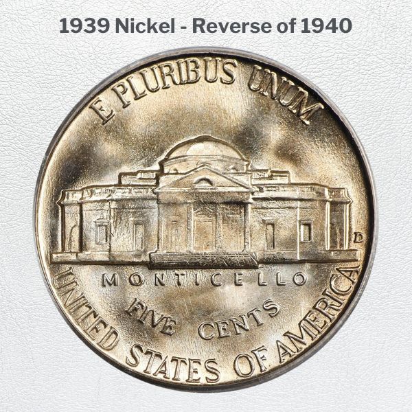 1939 Nickel - Reverse of 1940
