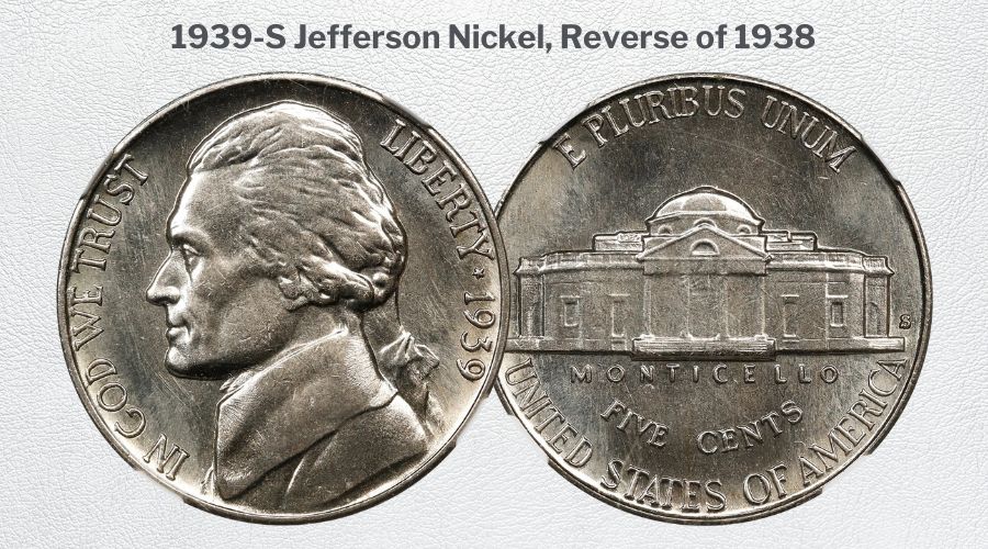 1939-S Jefferson Nickel, Reverse of 1938