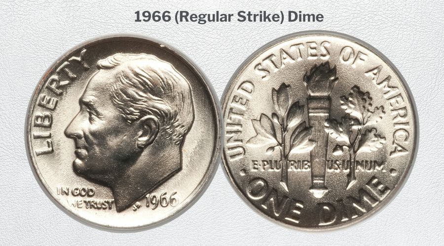 1966 (Regular Strike) Dime