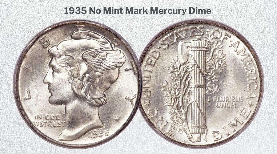 1935 No Mint Mark Mercury Dime